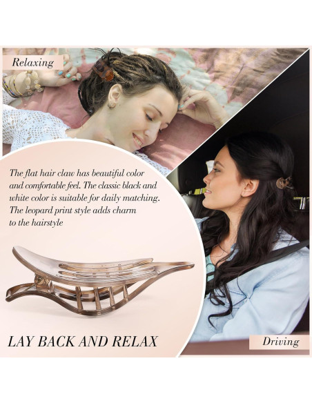 8 Clips de Pelo Planos Obeoby - 2 Estilos para Pelo Fino