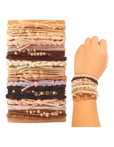 20 Gomas de Pelo Elásticas FECASIMY - Sin Daño, 6.35 cm