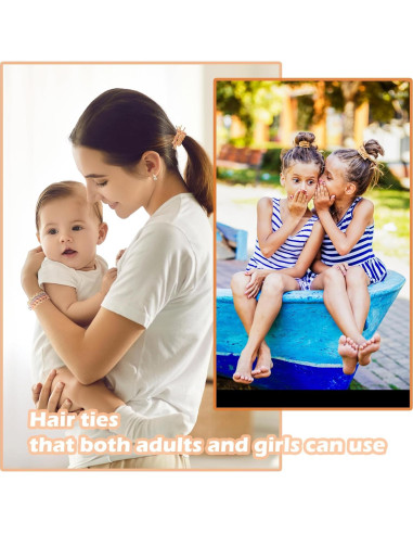 20 Gomas de Pelo Elásticas FECASIMY - Sin Daño, 6.35 cm