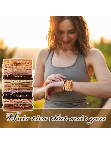 20 Gomas de Pelo Elásticas FECASIMY - Sin Daño, 6.35 cm