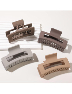 Clip para el cabello Ivyu - 8 piezas garra mediana multicolor 2