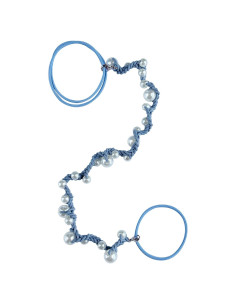 Lazos de Pelo de Perlas DAOSUN Azul 40 cm para Cabello Grueso