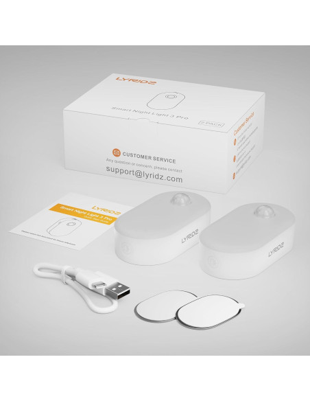 Luz Nocturna LED Recargable Lyridz con Sensor de Movimiento 2 Pcs Luz Nocturna LED Recargable Lyridz con Sensor de Movimiento 2 Pcs