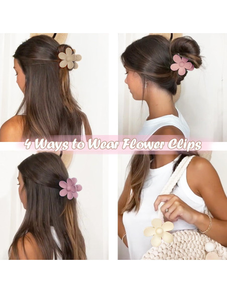 Pinzas de Garra con Flores AOENJIE 8PCS Antideslizantes