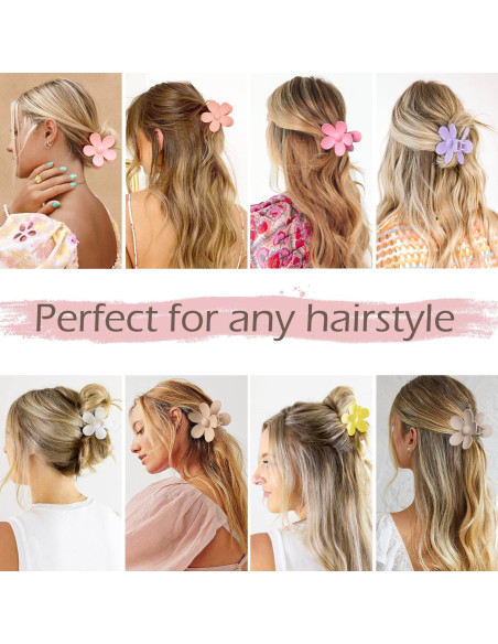 Pinzas de Garra con Flores AOENJIE 8PCS Antideslizantes