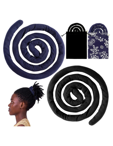 Corbatas de Cabello Espiral Hanaive 2 Pcs Patrón Vintage