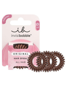 Gomas Espirales para el Cabello Invisibobble Original x3 Marrón