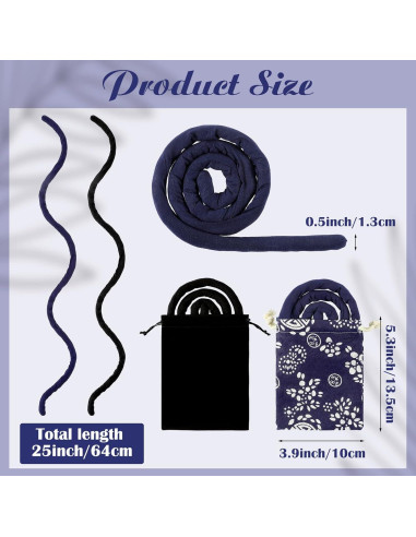 Corbatas de Cabello Espiral Hanaive 2 Pcs Patrón Vintage