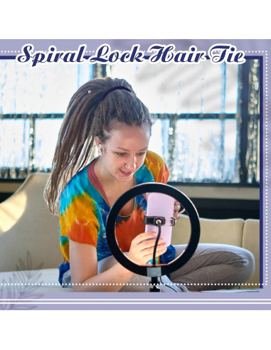 Corbatas de Cabello Espiral Hanaive 2 Pcs Patrón Vintage