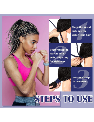 Corbatas de Cabello Espiral Hanaive 2 Pcs Patrón Vintage