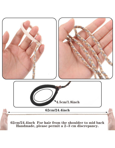 4 Gomas de Pelo Espirales Elásticas DIVINA VITAE 70cm Color Mezclado