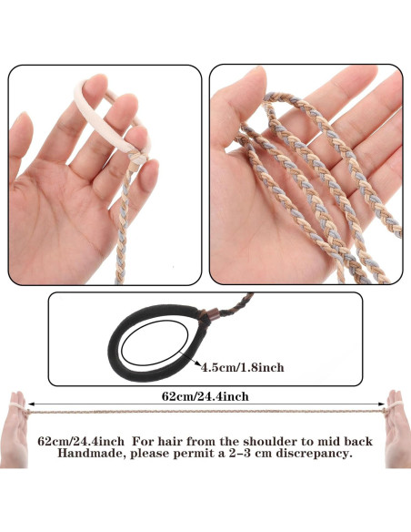 4 Gomas de Pelo Espirales Elásticas DIVINA VITAE 70cm Color Mezclado