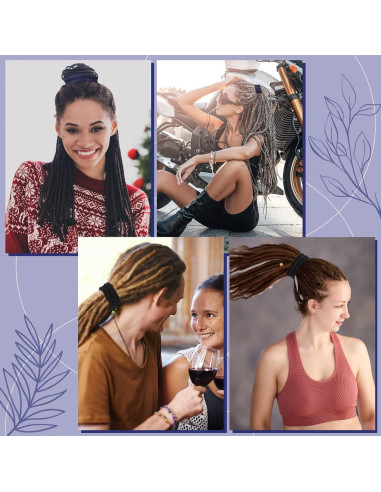 Corbatas de Cabello Espiral Hanaive 2 Pcs Patrón Vintage