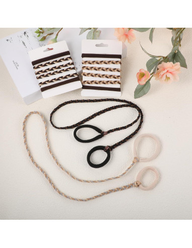 4 Gomas de Pelo Espirales Elásticas DIVINA VITAE 70cm Color Mezclado