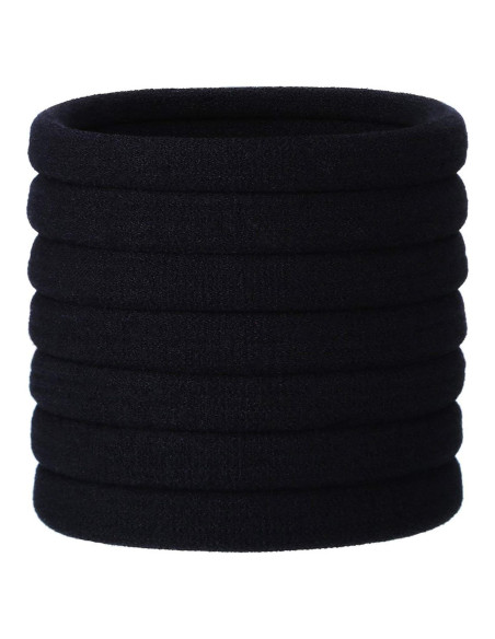 20 Bandas Elásticas Negras eBoot para Cabello Grueso 5 cm