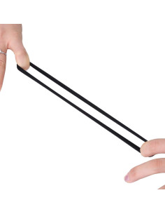 20 Bandas Elásticas Negras eBoot para Cabello Grueso 5 cm 2