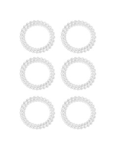 Tiras de Cabello Espiral KCHIES Transparentes - 6 Piezas