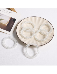 Tiras de Cabello Espiral KCHIES Transparentes - 6 Piezas 2