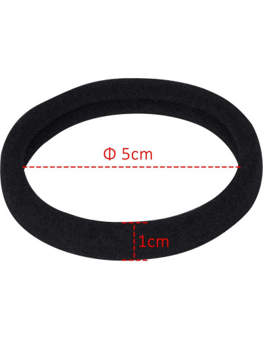 20 Bandas Elásticas Negras eBoot para Cabello Grueso 5 cm