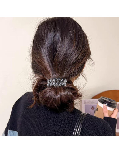 Tiras de Cabello Espiral KCHIES Transparentes - 6 Piezas