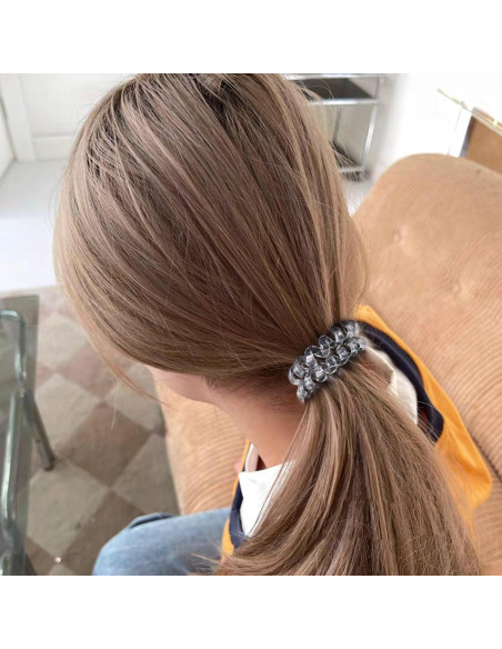 Tiras de Cabello Espiral KCHIES Transparentes - 6 Piezas