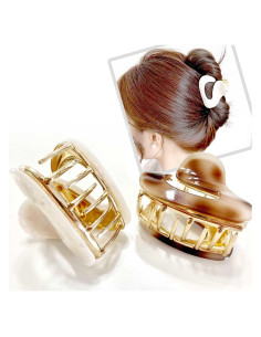 Clips de Garra de Metal Solilayx - 2 Pcs para Cabello Fino