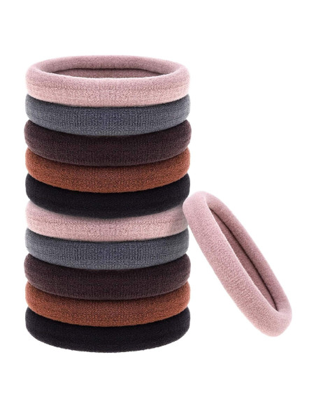 Gomas de Pelo Gruesas Anezus 50 Pcs Neutras 5cm