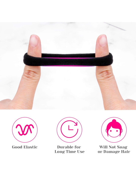 Gomas de Pelo Gruesas Anezus 50 Pcs Neutras 5cm