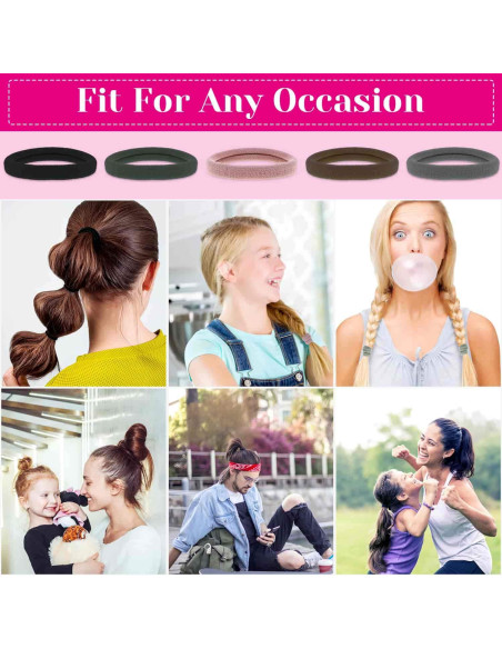 Gomas de Pelo Gruesas Anezus 50 Pcs Neutras 5cm