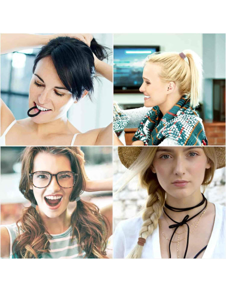 Gomas de Pelo Gruesas Anezus 50 Pcs Neutras 5cm