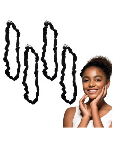4 Diademas de Seda Ajustables KFHENSOMR para Cabello Rizado