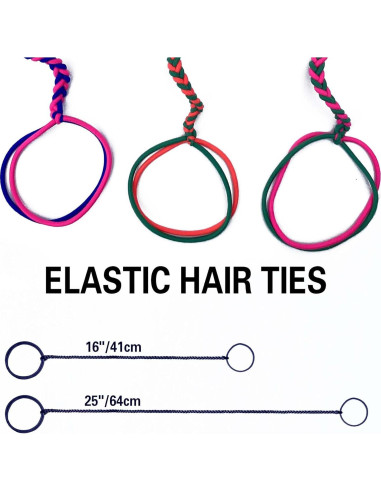 3 Paquetes de Sujetadores de Cabello SISYOUP 40.64 cm Colorido