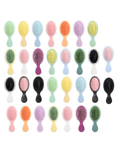 30 Mini Cepillos de Viaje Lawei para Cabello - 15 Colores