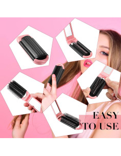 Queekay 12 Cepillos de Pelo Plegables con Espejo - Colores Variados 2