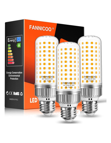 Bombillas LED 30W FanNicoo 3500LM 3000K E26/E27 (3 Pzs)