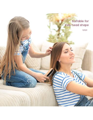 Juego de 3 Mini Cepillos de Pelo URTHEONE - Cerdas de Jabalí