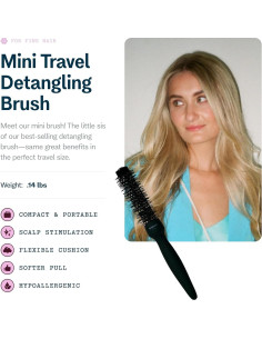 Cepillo Desenredante Mini Gimme para Cabello Fino - Negro 2