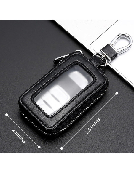 Funda de Llave de Coche vvag de Cuero Genuino Universal Negra