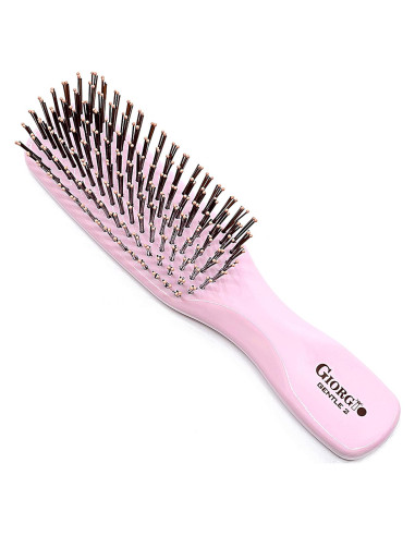 Cepillo Desenredante Mini Giorgio Rosa para Todo Tipo de Cabello