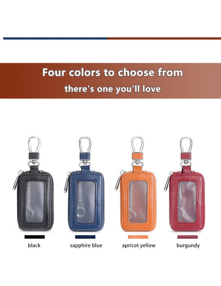 Funda de Llave de Coche vvag de Cuero Genuino Universal Negra