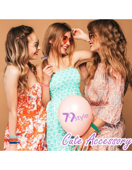 Lazos de Cabello 79STYLE 100 Pcs Sin Daño Multicolores