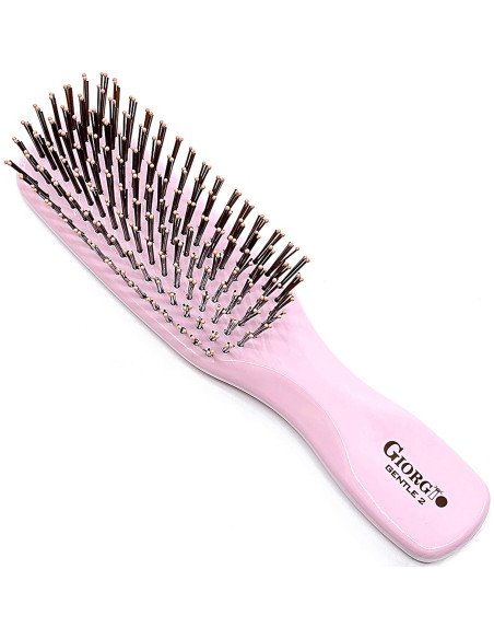 Cepillo Desenredante Mini Giorgio Rosa para Todo Tipo de Cabello