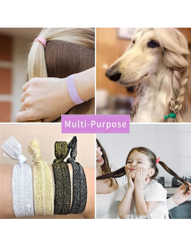 Lazos de Cabello 79STYLE 100 Pcs Sin Daño Multicolores