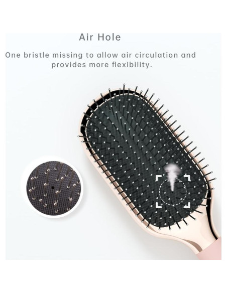 Cepillo Paddle Melbang de Acero Inoxidable para Todo Tipo de Cabello