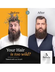 Juego de cepillos de cerdas de jabalí Belula para hombres - Incluye peine y bolsa 2