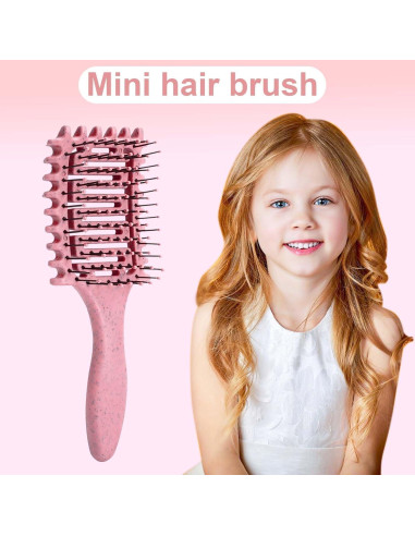 Mini Cepillo Desenredante Yingbtr Verde para Todos los Cabellos