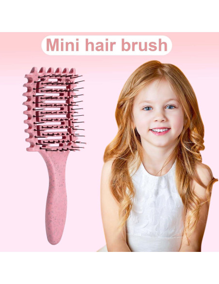 Mini Cepillo Desenredante Yingbtr Verde para Todos los Cabellos Mini Cepillo Desenredante Yingbtr Verde para Todos los Cabellos