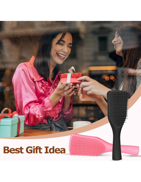 Cepillo Desenredante SHINLEA Negro para Cabello Húmedo y Seco