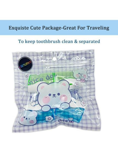 4 Cubiertas de Cabeza de Cepillo de Dientes LSETUTIYY Viaje