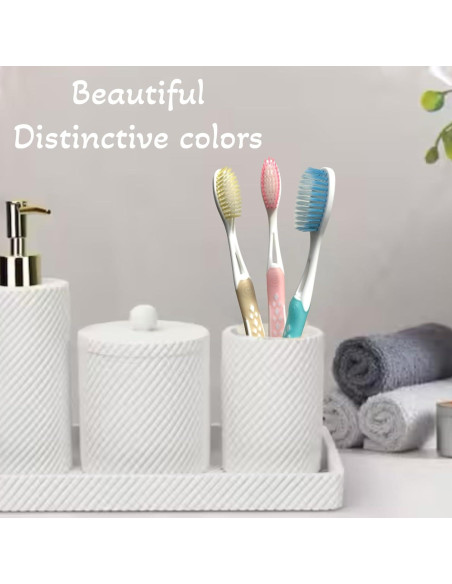 Cepillo de Dientes Suave ALAZCO 3 Piezas Ergonomico BPA Free